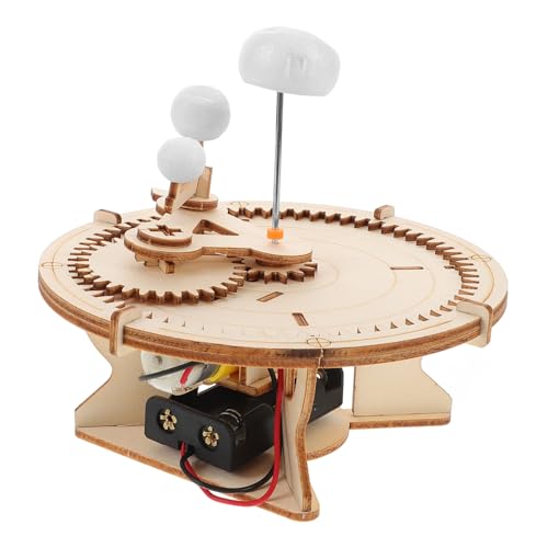 Yardwe Orbiter Bastelsets zur Herstellung eines Sonnensystems Mond-Erde-Puzzle Bausätze Montage-Puzzle-Modell Handwerkskits Kinderspielzeug Holz Khaki von Yardwe