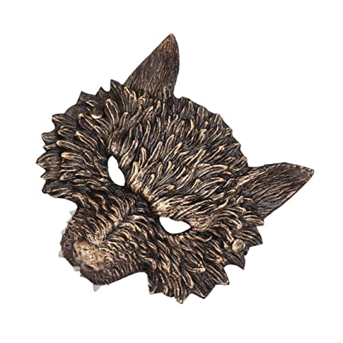 Yardwe PU Wolfmaske Halloween Tierdesign Maske für Erwachsene Karneval Cosplay Party Kostüm Requisit Realistische Halloween Dekoration Vielseitig für Maskenbälle und von Yardwe