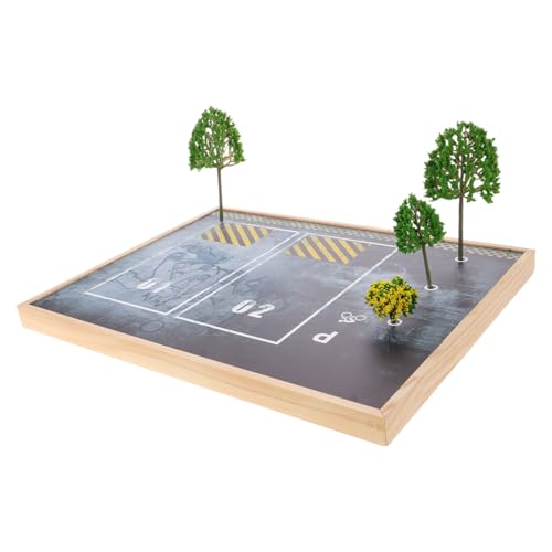 Yardwe Parkplatzmodellspielzeug Garage für Spielzeugautos Vitrine für Modellautos Teppiche Autogarage Spielzeuggarage Modellauto-Garage Spielmatte Holz Yardwe Parkplatzmodellspielzeug Garage für Spielzeugautos Vitrine für Modellautos Teppiche Autogarage Spielzeuggarage Modellauto-Garage Spielmatte Holz von Yardwe