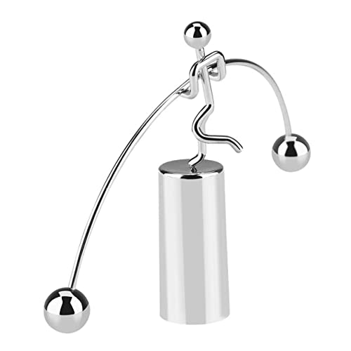 Yardwe Perpetual Ball Swinging Ornament Kreatives Gewichtheben Design Tischdekoration für Büro Zuhause Auto Einzigartiges Tumbler Mann Design Langlebig von Yardwe