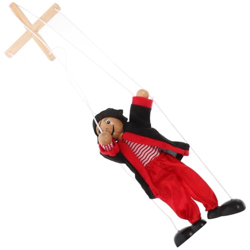 Yardwe Piraten Marionette Puppenspielzeug Holz mit Schwarzem Piratenmotiv für Kindergeburtstage Halloween Dekoration Puppentheater und Interaktive Spiele Yardwe Piraten Marionette Puppenspielzeug Holz mit Schwarzem Piratenmotiv für Kindergeburtstage Halloween Dekoration Puppentheater und Interaktive Spiele von Yardwe