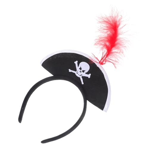 Yardwe Piratenhut-stirnband Stirnband Piratenhut Für Mädchen Kostümzubehör Piratenkopfschmuck Piraten Kostüm Stirnband Piratenanzug Piraten-kopfbedeckung Piratenkostümzubehör Rot von Yardwe