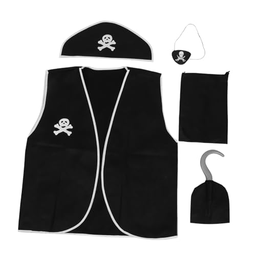 Yardwe Piratenkostüm Set für Erwachsene Teiliges Zubehör mit Piratenhut Weste und Handhaken für Halloween Cosplay und Themenpartys Yardwe Piratenkostüm Set für Erwachsene Teiliges Zubehör mit Piratenhut Weste und Handhaken für Halloween Cosplay und Themenpartys von Yardwe