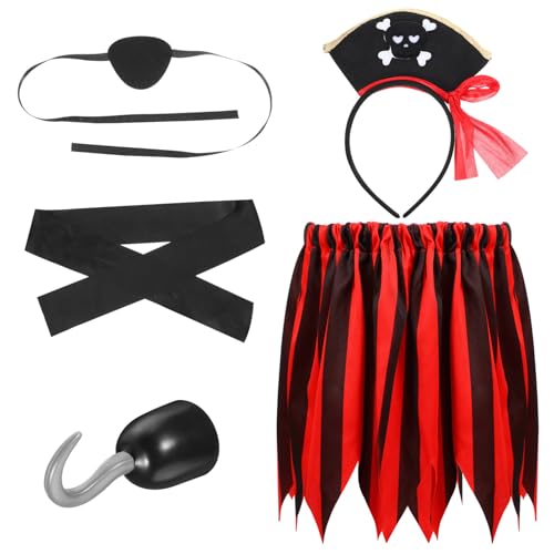 Yardwe Piratenkostüm mit Kleid und Accessoires Verstellbar Jährige Bequemes Rollenspiel Outfit für Halloween und Mottoparty Authentisches Piraten-Design Yardwe Piratenkostüm mit Kleid und Accessoires Verstellbar Jährige Bequemes Rollenspiel Outfit für Halloween und Mottoparty Authentisches Piraten-Design von Yardwe