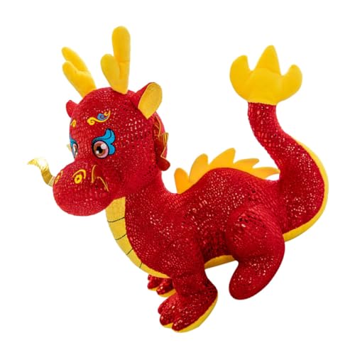 Yardwe Plüsch Drachenpuppe Kawaii Stofftier Für Neujahr Dekoratives Kuscheltier Süßes Drachen Für Familie Und Freunde von Yardwe