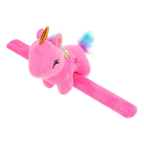 Yardwe Plüsch Einhorn Slap Armband Kuscheliges Dekoratives Handgelenksband Partygeschenk Kindergeburtstag Halloween Weihnachten Ostern Zufällige Farbe Zufällige Farbe von Yardwe