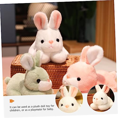 Yardwe Plüsch Hase Kuscheltier Weiß Weiches Bunny Plüschspielzeug für Junge Mädchen Niedliche Stofftier Puppe Geschenkidee zum Jahr des Hasen Anschmiegsames Kuscheltier von Yardwe