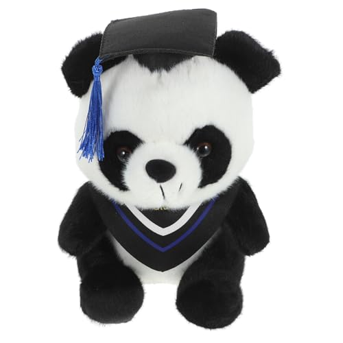 Yardwe Plüsch Panda Mit Abschlussmütze Kuscheltier Panda Mit Dreieckigem Schal Zur Graduierung Für Panda von Yardwe