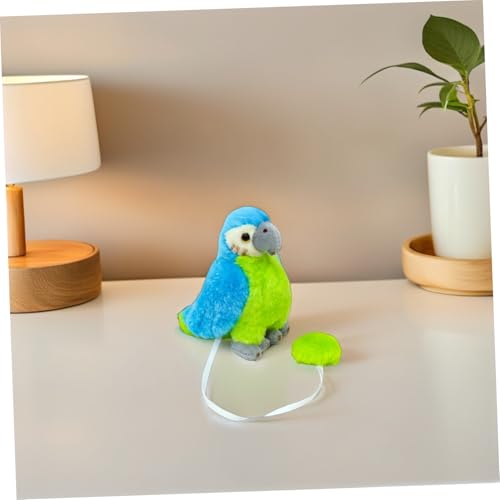 Yardwe Plüsch Schulter Papagei Weicher Realistischer Piraten Vogel als Kostüm Accessoire und Halloween Requisite für Erwachsene und Blau Bequem Tragbar für Cosplay und Party von Yardwe