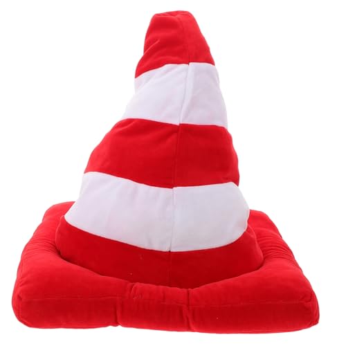 Yardwe Plüsch Straßenblock Hut für Kreatives Kostüm Accessoire Lustiger Partyhut für Cosplay und Aufführungen Einzigartiges Design für Besondere Anlässe Weiches Material für Komfort von Yardwe