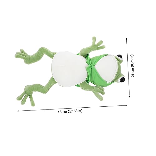 Yardwe Plüschfrosch Kuscheltier Cartoon Frosch Puppe Weiches Stofftier Sofa Dekoration Schlafzimmer von Yardwe