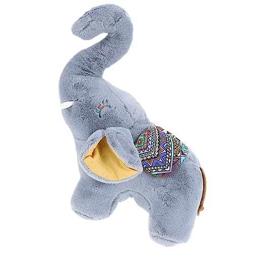 Yardwe Plüschpuppe für den einzug für Animal Figures Kindergarten Toy Plüschgefüllter ausgestopfter Elefant PP Baumwolle Grey von Yardwe