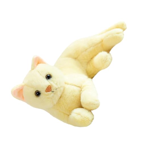 Yardwe Plüschspielzeugpuppe Kuscheltier Kätzchen falsche Katze ausgestopfte Katzen realistische Katze Katzenpuppe Kätzchen Stofftier kleine Stoffkatze Yellow Yardwe Plüschspielzeugpuppe Kuscheltier Kätzchen falsche Katze ausgestopfte Katzen realistische Katze Katzenpuppe Kätzchen Stofftier kleine Stoffkatze Yellow von Yardwe
