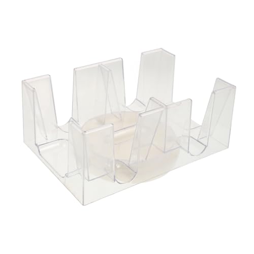 Yardwe Poker -speichergerät Spielkartenständer Kartenhalter Deck Kartenspiel Serviert Drehbares Spielkartenfach Karteninhaber Aufbewahrungsbox Für Spielkarten Kartenschale Transparent STK von Yardwe