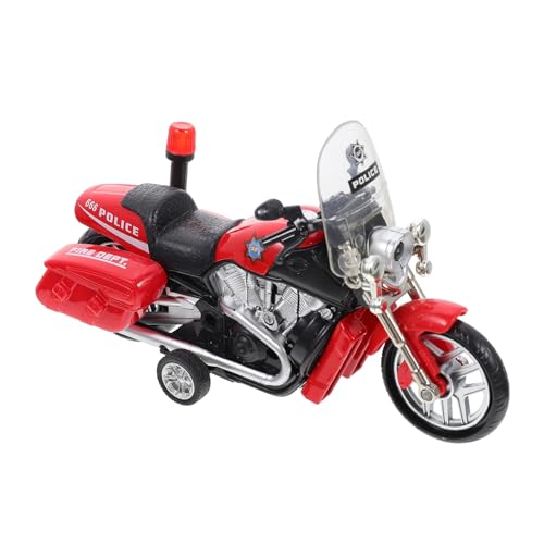 Yardwe Polizeimotorrad Pull Back Fahrzeug Für Robustes Und Langlebiges Modell Für Rollenspiele Und Kreatives Kleine Hände von Yardwe