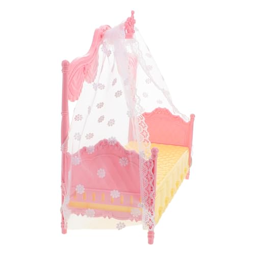Yardwe Prinzenbett Modell mit Schlafvorhang Puppenhaus Schlafzimmermöbel für Doll Bed mit Kreatives für Kleinkinder Perfektes für Kleine Prinzessinnen Yardwe Prinzenbett Modell mit Schlafvorhang Puppenhaus Schlafzimmermöbel für Doll Bed mit Kreatives für Kleinkinder Perfektes für Kleine Prinzessinnen von Yardwe