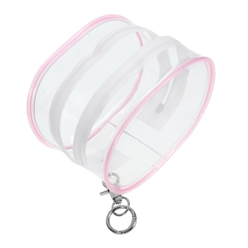 Yardwe Puppenausflugstasche Kleiderbügel Puppenhaus Puppenbett Klare Puppenvitrine lebensechte Babypuppe puppentasche spielzeugtasche Leichter Puppenhalter Kleiner Puppenbeutel PVC Rosa von Yardwe