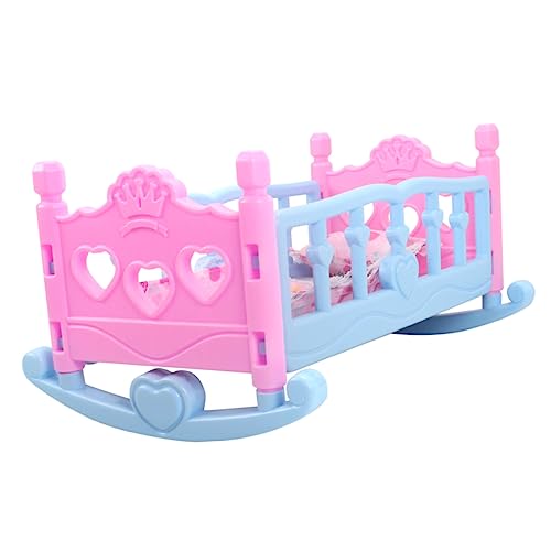 Yardwe Puppenbett für Langlebiges Puppenmöbel aus Hochwertigem Material für Puppenschlafzimmer Geeignet für Puppenhäuser und Rollenspiele von Yardwe