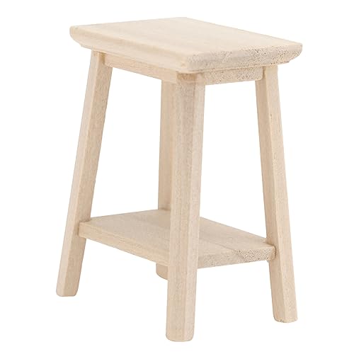 Yardwe Puppenhaus Hocker aus Holz DIY Mini Möbel Zubehör für Kinderzimmer Leicht und Langlebig für Kreative Spielwelten von Yardwe