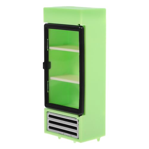 Yardwe Puppenhaus Kühlschrank Kleiner kühlschrank kühlschrank Puppenhaus Dekoration Kühlschrank Puppenhaus Zubehör Mini-Kühlschrank-Ornament Micro Landscape Prop Plastik Green von Yardwe
