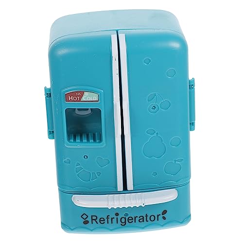 Yardwe Puppenhaus-Modell puppenstubenmöbel Dollhouse Furniture Mini Kühlschrank Dekoration puppenhauszubehör Mini Kühlschrank Zubehör Miniaturmodell Dekorationsspielzeug Abs Blue von Yardwe