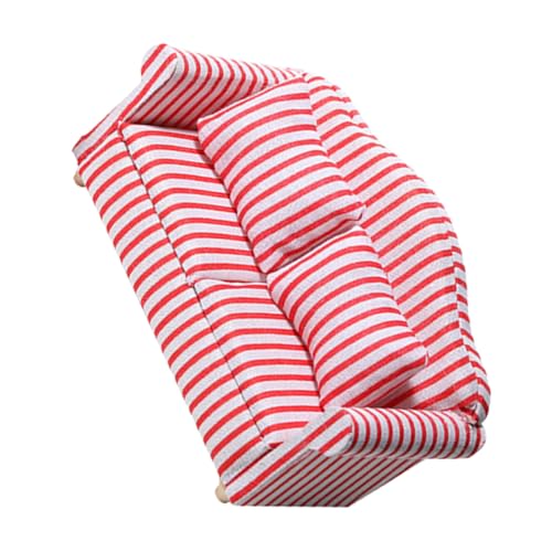 Yardwe Puppenhaus Möbel Gestreiftes Sofa Für Wohnzimmer Mini Möbeldekor Für Kreative Bastelprojekte Und Rollenspiele Kinderzimmern Yardwe Puppenhaus Möbel Gestreiftes Sofa Für Wohnzimmer Mini Möbeldekor Für Kreative Bastelprojekte Und Rollenspiele Kinderzimmern von Yardwe