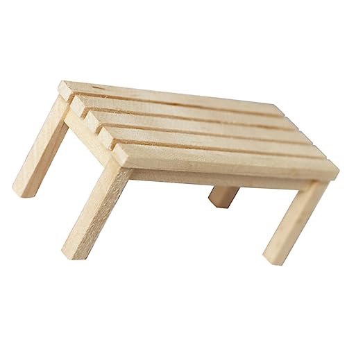 Yardwe Puppenhaus Möbel Langlebige Holzbank Dekoration Sitzhocker für Miniaturhäuser Puppenzubehör Yardwe Puppenhaus Möbel Langlebige Holzbank Dekoration Sitzhocker für Miniaturhäuser Puppenzubehör von Yardwe