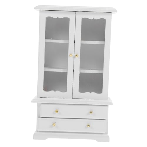 Yardwe Puppenhausmöbel bücherregal holzmöbel Puppenhausmodell wohnzimmermöbel Puppenhaus-Accessoires Mini Puppenhauszubehör Winzige Vitrine für Puppenhaus hölzern Weiß Yardwe Puppenhausmöbel bücherregal holzmöbel Puppenhausmodell wohnzimmermöbel Puppenhaus-Accessoires Mini Puppenhauszubehör Winzige Vitrine für Puppenhaus hölzern Weiß von Yardwe