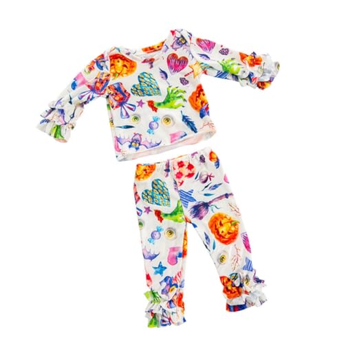 Yardwe Puppenkleidung Halloween Kostüm mit Langärmeligen Oberteilen und Hosen Handgefertigtes Muster Passend für Amerikanische Puppen für Kindergeburtstag und Halloween Yardwe Puppenkleidung Halloween Kostüm mit Langärmeligen Oberteilen und Hosen Handgefertigtes Muster Passend für Amerikanische Puppen für Kindergeburtstag und Halloween von Yardwe