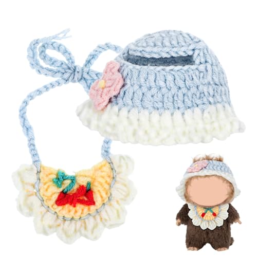 Yardwe Puppenkleidung Kompatibel mit Labubu Häkelmütze Halstuch Puppenlätzchen Set für Puppen Stilvolle Puppenaccessoires für Kreative Fotos und Dollhouse Spielspaß Yardwe Puppenkleidung Kompatibel mit Labubu Häkelmütze Halstuch Puppenlätzchen Set für Puppen Stilvolle Puppenaccessoires für Kreative Fotos und Dollhouse Spielspaß von Yardwe