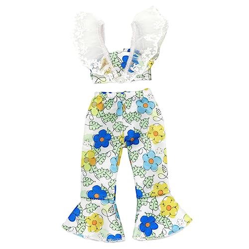 Yardwe Puppenkleidung Stilvolles Jumpsuit und Druckhose für Puppen für Feiertage und Besondere Anlässe Kreative Spielstunden und Yardwe Puppenkleidung Stilvolles Jumpsuit und Druckhose für Puppen für Feiertage und Besondere Anlässe Kreative Spielstunden und von Yardwe