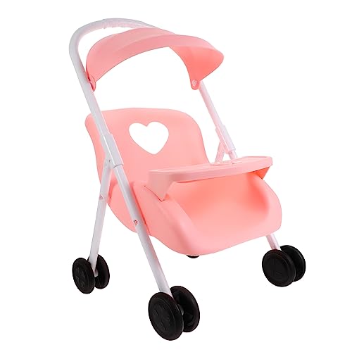 Yardwe Puppenwagen Modell Möbel Für Puppenwagen Puppensachen Puppenkinderwagen Aus Kunststoff Puppe Süßer Kinderwagen Kinderwagen-kleinigkeitenständer Mini Möbel Schmuck Rosa Plastik von Yardwe