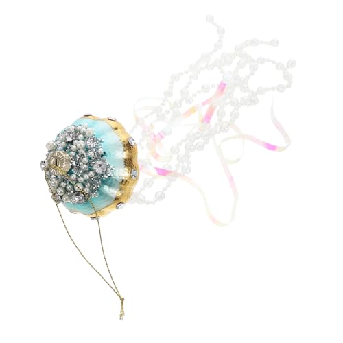 Yardwe Qualle Hanging Decoration Quallen-partydekorationen Ornamente Zum Basteln Quallen-anhänger Quallen-Laternen-hängedekoration -Party-Dekorationen Strandschmuck Glas Blue von Yardwe