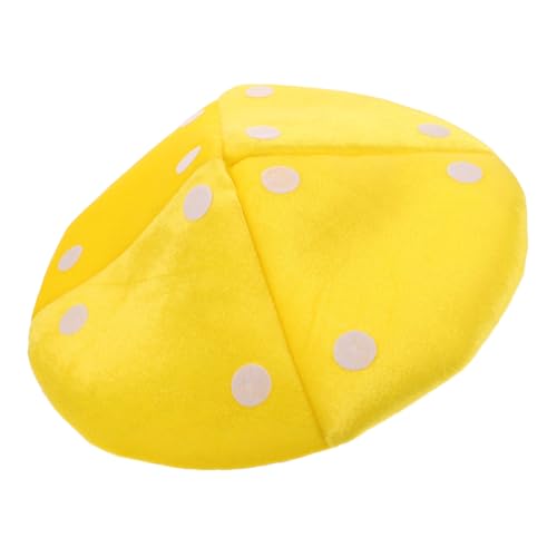 Yardwe Rave-Hut Pilzkappe Pilz-Stirnband Pilzmütze Pilze Mütze Geburtstagsmützen für Gastgeschenke für Pilze Pilz Kostüm Pilz Zeug Pilzkrone Stoff Yellow von Yardwe