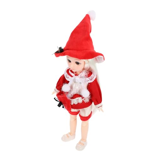 Yardwe Realistische Bjd Gelenkpuppe mit Kleidung Schuhen Hut und Schultertasche Detailreiche Bewegliche Kawaii Spielzeugpuppe zur Kreativen Rollenspielgestaltung von Yardwe