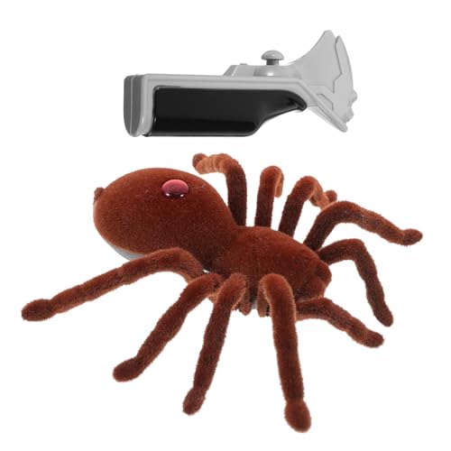 Yardwe Realistische Ferngesteuerte Spinne aus Abs Gruseliges Halloween Deko und Streiche Lebensecht Batterie für Karneval und Kostümpartys von Yardwe