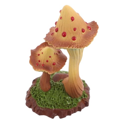 Yardwe Realistische Pilzfigur für Garten Bonsai und Innendekoration Tropische Pflanzenattraktion für Wohnräume und Sammlerstücke von Yardwe