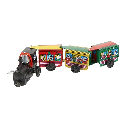 Yardwe Retro Aufziehspielzeug Zug für Blechspielzeug mit Waggons Fördert Kreativität und Soziales Lernen Dekoration für Jungen von Yardwe