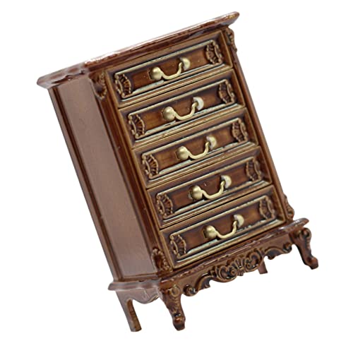 Yardwe Retro Schrank Dekoration Puppenzubehör Für DIY Mini Häuser Multifunktionale Miniaturen Für Kreative Spielideen von Yardwe