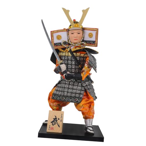 Yardwe Samurai Ninja Doll Miniatur Samurai-Puppen-Krieger Dekorative Samurai-Puppe Dekorative Samurai-skulptur Desktop-Samurai Antike Samurai-Puppe Samurai-Figur Für Gips von Yardwe