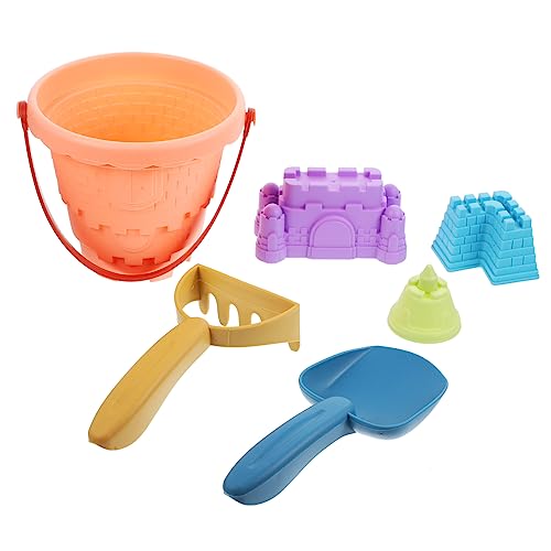 Yardwe Sandspielzeug Set für Kleinkinder Strandspielzeug mit Eimer und Zubehör Zufälligen Farben für Garten Strand oder Sandkasten Leicht und Tragbar Zufällige Farbe von Yardwe