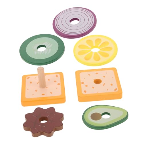 Yardwe Sandwich Spielset aus Holz Stapelbares Lebensmittelspielzeug für Feinmotorik und Interaktive Rollenspielküche Sicheres und Kreatives für Vorschulkinder Yardwe Sandwich Spielset aus Holz Stapelbares Lebensmittelspielzeug für Feinmotorik und Interaktive Rollenspielküche Sicheres und Kreatives für Vorschulkinder von Yardwe