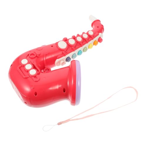 Yardwe Saxophon Simulations-Saxophon- Saxophonspielzeug für Mini -Saxophonspielzeug Kleinkind-Saxophon- Spielzeugsaxophon für 3 Knoten aa rot von Yardwe