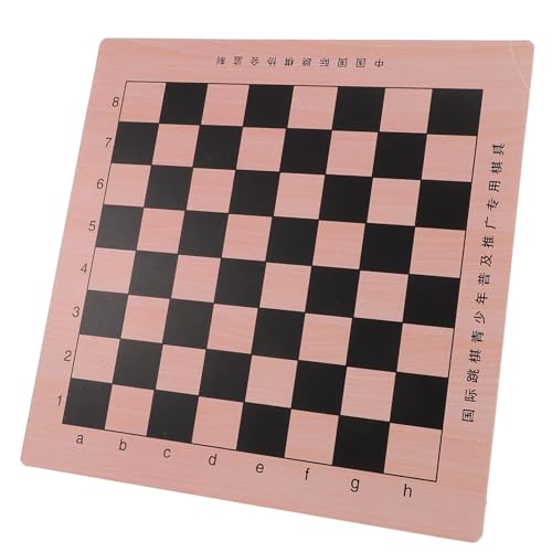 Yardwe Schachbrettzubehör Kind für Erwachsene tragbar Prüfer Planke Brettspiel aus Holz Schachbrett aus Holz Dame Brettspiel Schachbretter Harz von Yardwe