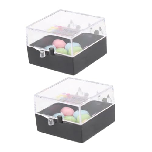 Yardwe Schachteln Macaron Dekorationen Für Puppenhäuser Gefälschte Dessertkuchen Für Mini Hausornamente Süße Küchen Szenen Dekorationen von Yardwe
