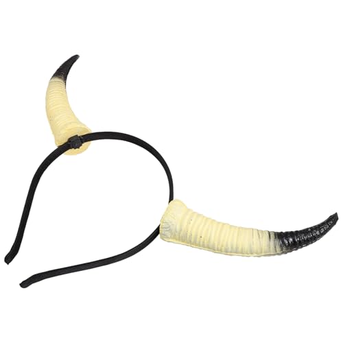 Yardwe Schafhorn Haarreifen für Halloween Leichtes Cosplay Stirnband PU für Karneval Maskeraden und Partys Bequem und Langlebig Tolles für Familie und Freunde von Yardwe