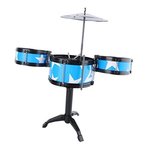 Yardwe Schlagzeug Set Instrumente Für Trommel Musikinstrumente Musikinstrumente Vorschule Musiktrommel Spielzimmer Blau von Yardwe