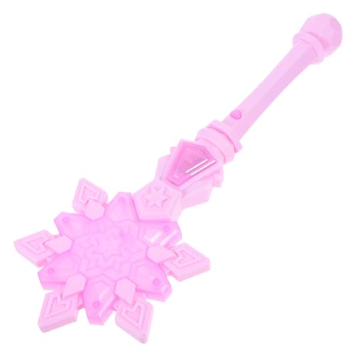 Yardwe Schnee Zauberstab Prinzessinnen-blasenstab Schneespielzeug Schneeflocken-zauberstäbe Weihnachtszauberstab Seifenblasen Für Weihnachtliche Leuchtstäbe Rosa Plastik von Yardwe