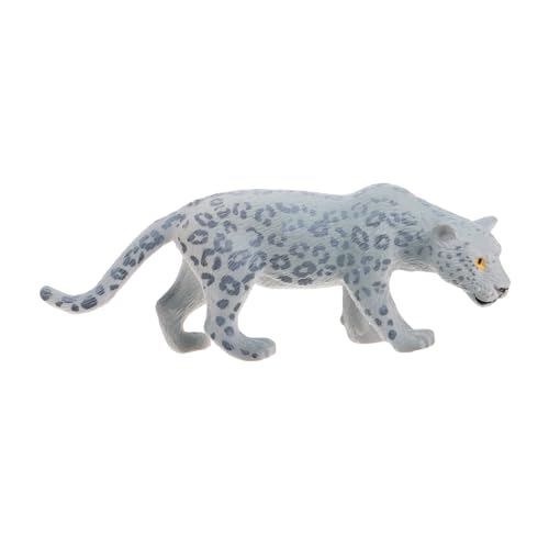 Yardwe Schneeleopard Modell Gepard Tiere Figuren Mini Tierfiguren Gepard Figur Kleintier Kleine Plastiktiere Tierfiguren PVC von Yardwe