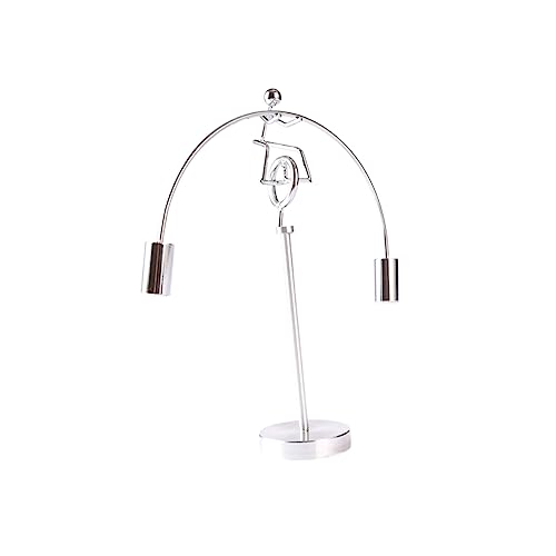 Yardwe Schubkarreen Ornamente Becherverzierung Eisenbecher Gewichthebender Mann Tumbler Einrad Mann Einrad-Mann-Ornament Bechermann Zier Einrad Mann Vollmetall Silber von Yardwe